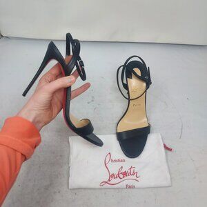 Christian Louboutin Loubigirl Black Ankle Strap Heel Sandal
